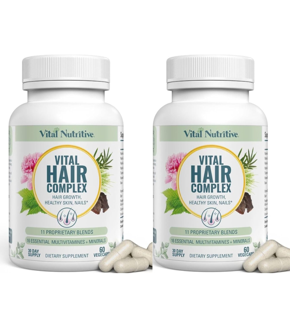 Vital Hair Complex - 2 Pack - Advanced Hair Growth Complex for Hair Loss, Thinning & Regrowth