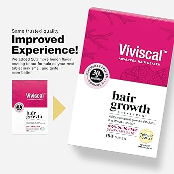 VIVISCAL - 2 Pack - Advanced Hair Growth Supplement – 180 tablets