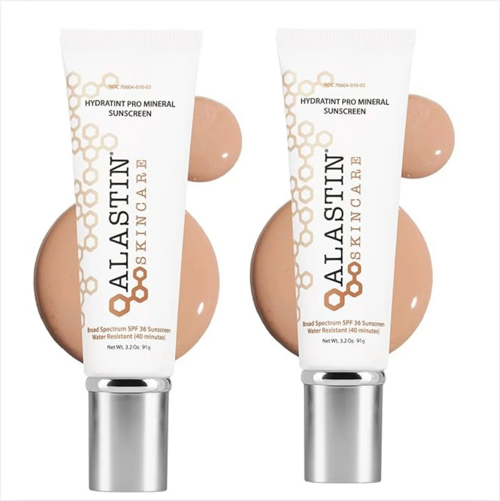 ALASTIN - 2 Pack- HydraTint Pro Mineral Sunscreen SPF 36 – Tinted Sunblock 3.2oz