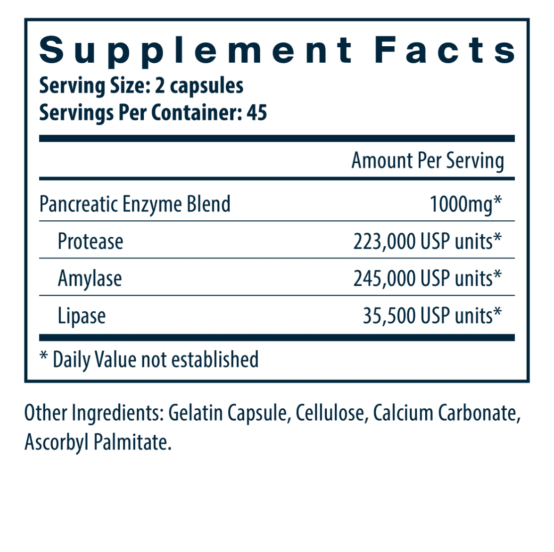 Vital Nutrients, Pancreatic Enzymes 180 Capsules