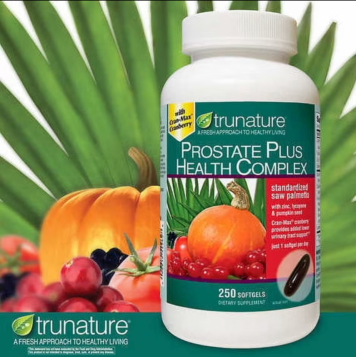 TruNature Prostate Plus Health Complex - Pack of 1, 250 Softgels